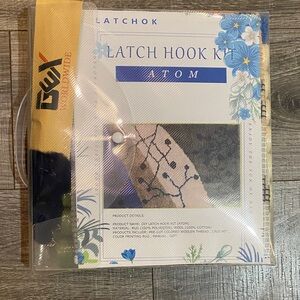 Atom Latch Hook Kit by - Blue Floral Design